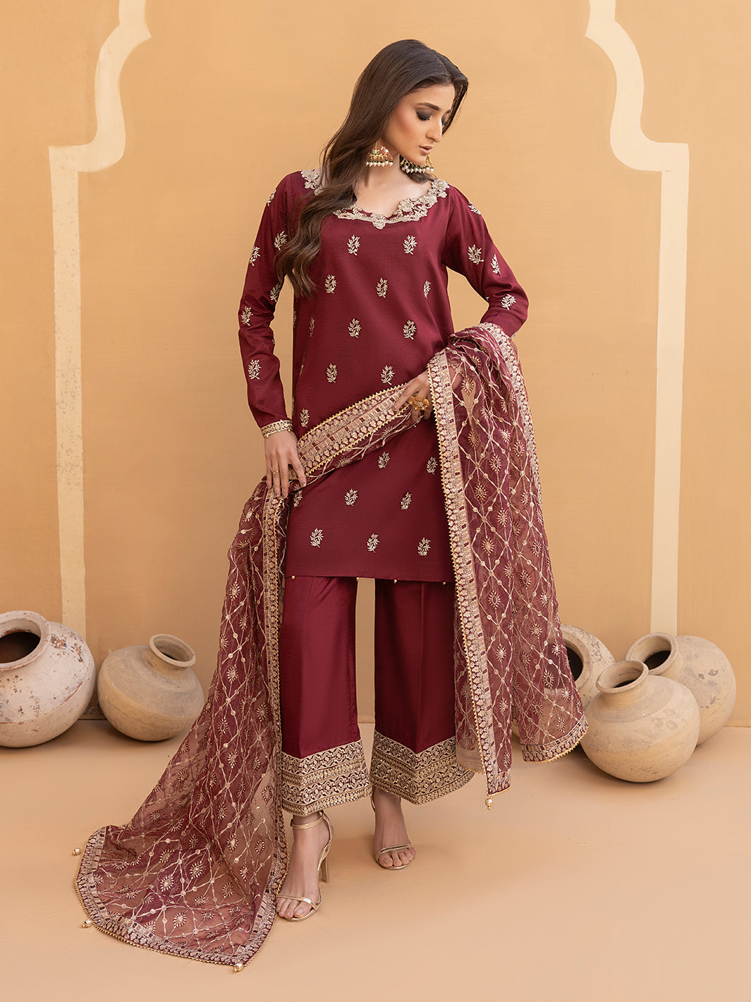 Hem Stitch | Raw Silk Edit 25 | Zurina -  Hemstitch Ladies Clothes - Original Designer Dress - House of Maryam