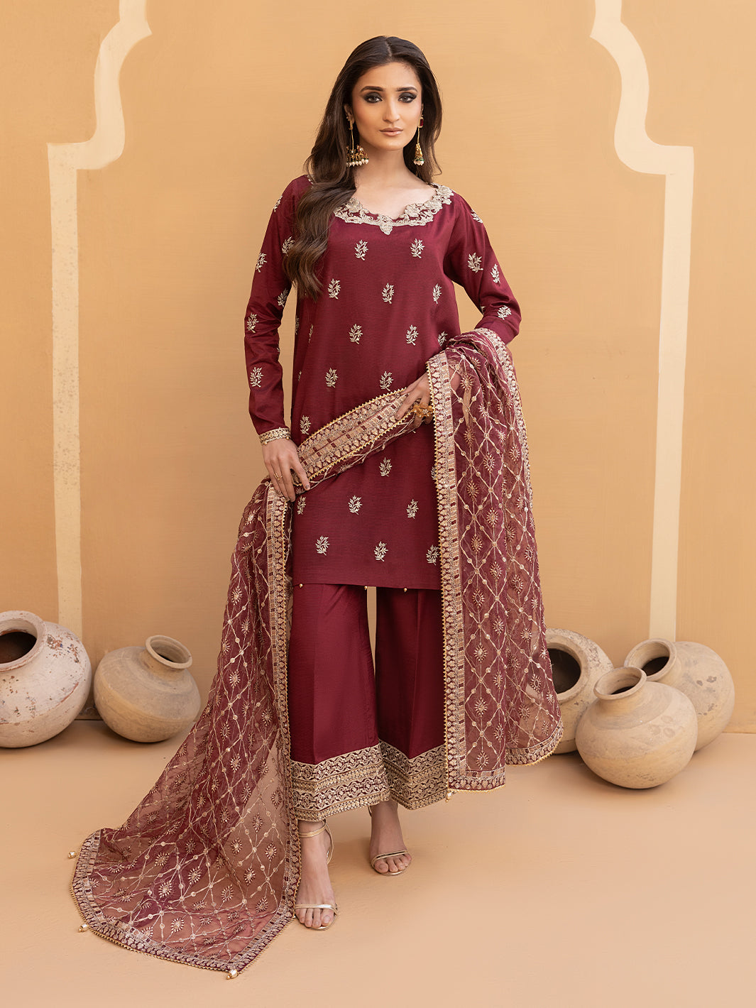 Hem Stitch | Raw Silk Edit 25 | Zurina -  Hemstitch Ladies Clothes - Original Designer Dress - House of Maryam