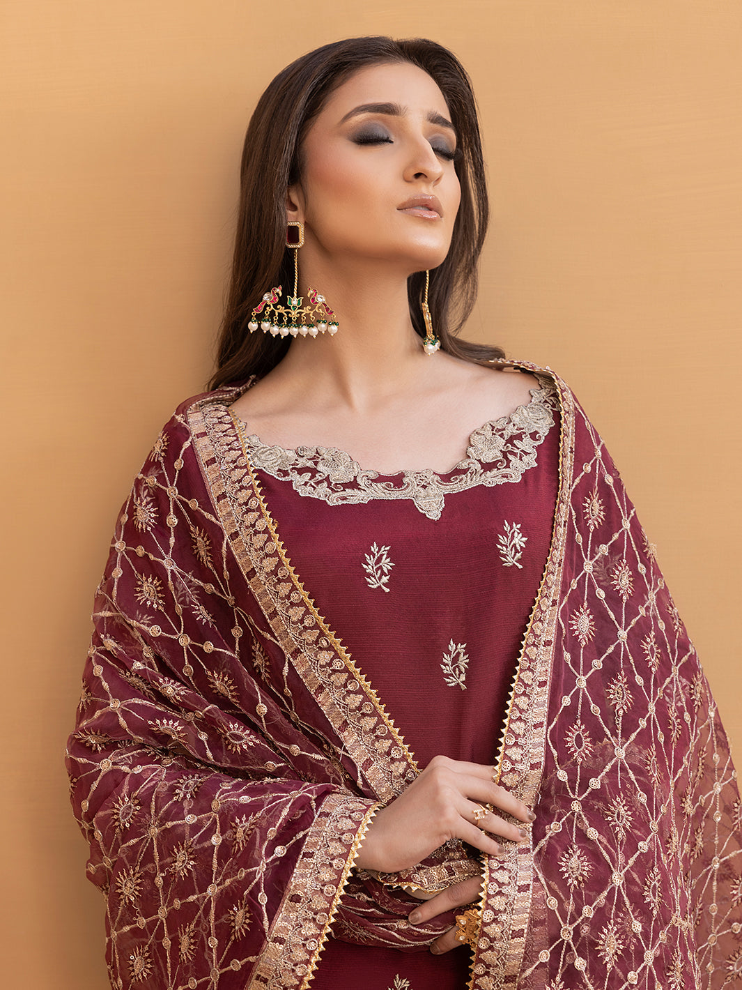 Hem Stitch | Raw Silk Edit 25 | Zurina -  Hemstitch Ladies Clothes - Original Designer Dress - House of Maryam