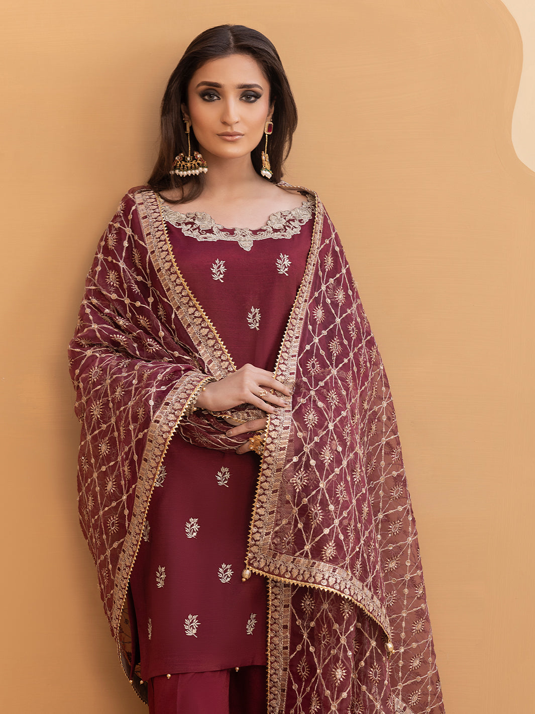 Hem Stitch | Raw Silk Edit 25 | Zurina -  Hemstitch Ladies Clothes - Original Designer Dress - House of Maryam