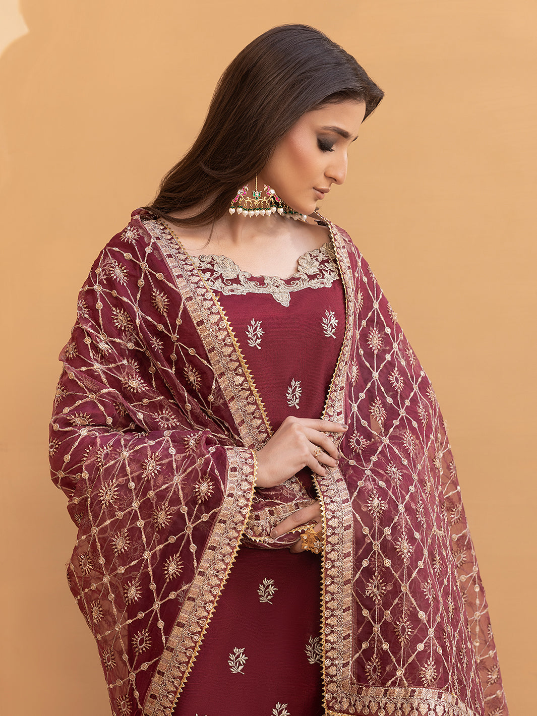 Hem Stitch | Raw Silk Edit 25 | Zurina -  Hemstitch Ladies Clothes - Original Designer Dress - House of Maryam