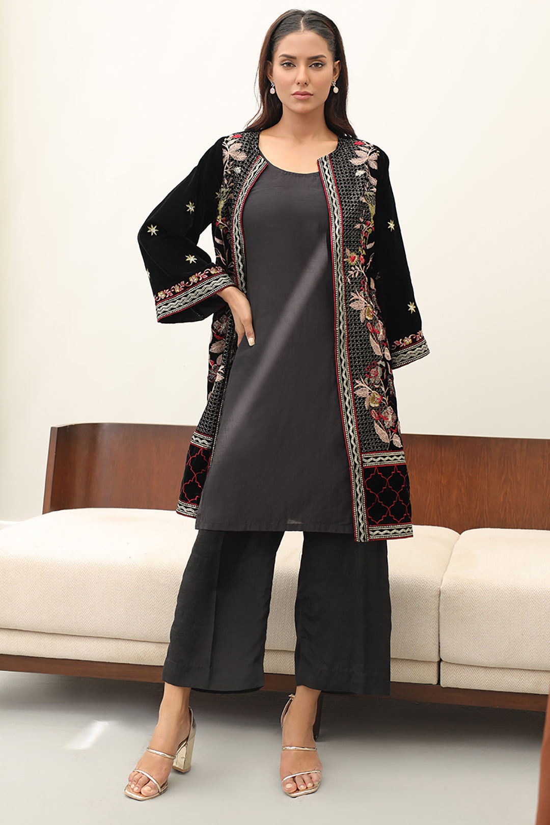 Zellbury | Winter Pret | Embroidered Kurta Trouser - 3273 -  Zellbury Women Luxury Pret - Original Designer Dress - House of Maryam