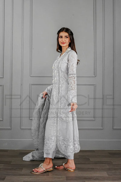 Panache | Pret | A Pastel Gray Dream -  Panache By Mona  - Original Designer Dress - House of Maryam