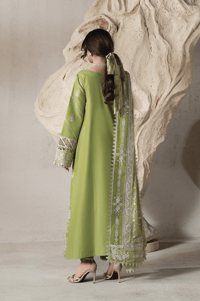 Aabyaan | Saagar Luxury Festive Lawn 26 | MAYA (AL-08)-Brand:Aabyaan-Type:Ladies Clothes-Apple Green-Lawn-House of Maryam- Buy in UK, USA