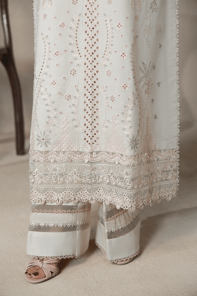 Aabyaan | Saagar Luxury Festive Lawn 26 | NAIRAH (AL-06)-Brand:Aabyaan-Type:Ladies Clothes-Ivory-Lawn-House of Maryam- Buy in UK, USA