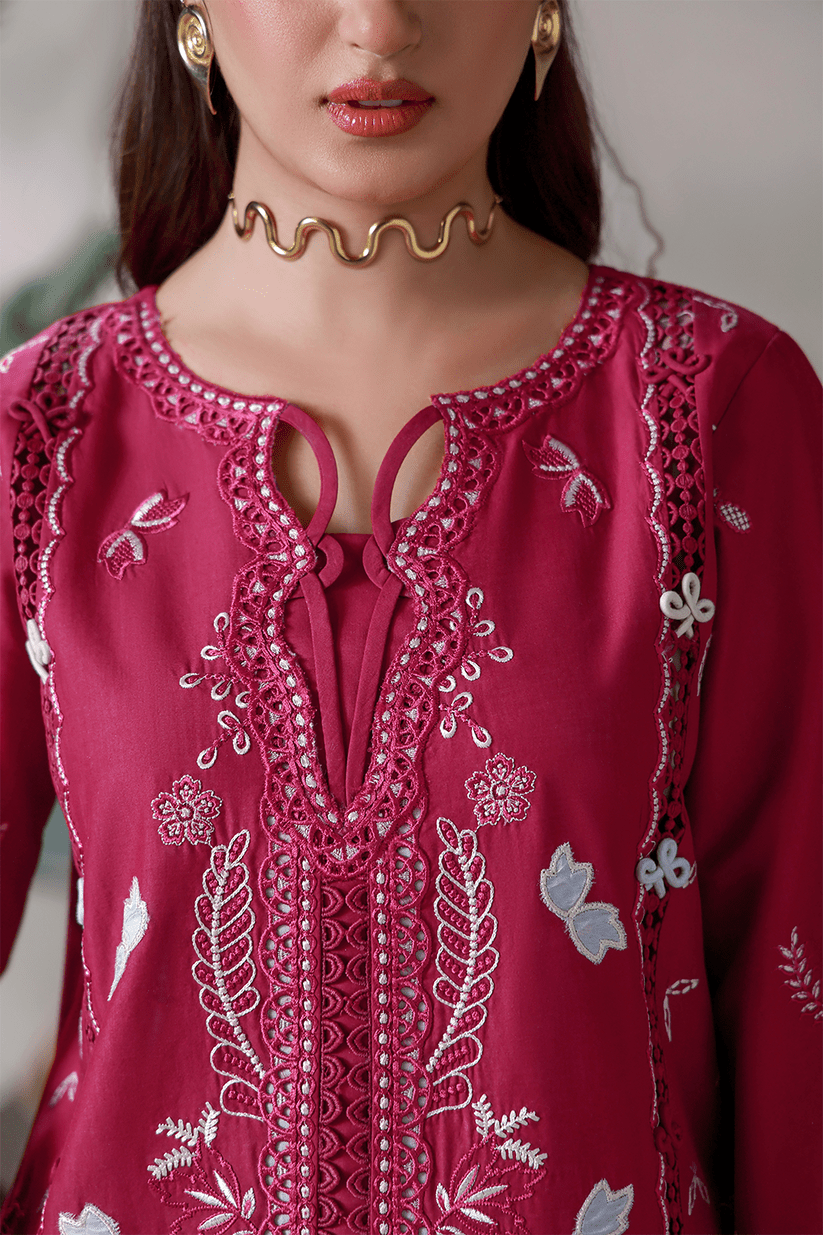 Aabyaan | Saagar Luxury Festive Lawn 26 | NOOR (AL-04)-Brand:Aabyaan-Type:Ladies Clothes-Wine-Lawn-House of Maryam- Buy in UK, USA