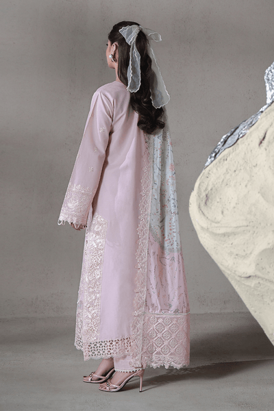 Aabyaan | Saagar Luxury Festive Lawn 26 | RIMAL (AL-05)-Brand:Aabyaan-Type:Ladies Clothes-Light Pink-Lawn-House of Maryam- Buy in UK, USA