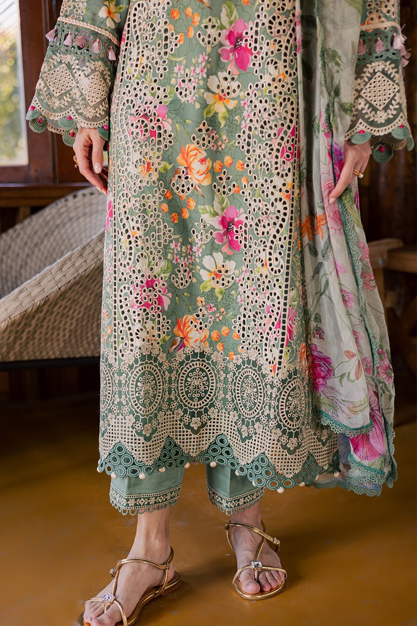 Aabyaan | Shezlin Chikankari Eid Edit 26 | AURA (AV-10)-Brand:Aabyaan-Type:Ladies Clothes-Sea Green-Chikankari-House of Maryam- Buy in UK, USA