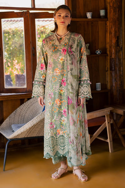 Aabyaan | Shezlin Chikankari Eid Edit 26 | AURA (AV-10)-Brand:Aabyaan-Type:Ladies Clothes-Sea Green-Chikankari-House of Maryam- Buy in UK, USA
