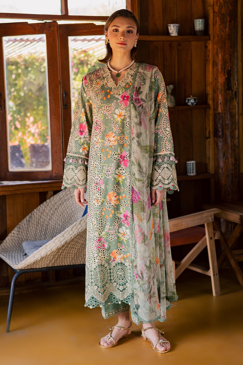 Aabyaan | Shezlin Chikankari Eid Edit 26 | AURA (AV-10)-Brand:Aabyaan-Type:Ladies Clothes-Sea Green-Chikankari-House of Maryam- Buy in UK, USA