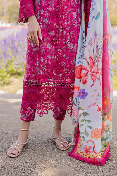 Aabyaan | Shezlin Chikankari Eid Edit 26 | FARYAL (AV-08)-Brand:Aabyaan-Type:Ladies Clothes-Dark Pink-Chikankari-House of Maryam- Buy in UK, USA