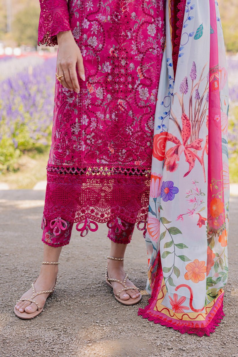 Aabyaan | Shezlin Chikankari Eid Edit 26 | FARYAL (AV-08)-Brand:Aabyaan-Type:Ladies Clothes-Dark Pink-Chikankari-House of Maryam- Buy in UK, USA