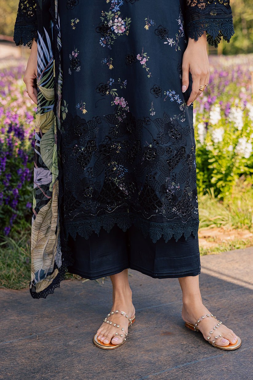 Aabyaan | Shezlin Chikankari Eid Edit 26 | LIYANA (AV-07)-Brand:Aabyaan-Type:Ladies Clothes-Black-Chikankari-House of Maryam- Buy in UK, USA