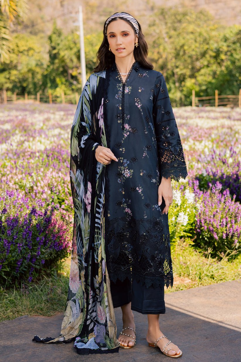 Aabyaan | Shezlin Chikankari Eid Edit 26 | LIYANA (AV-07)-Brand:Aabyaan-Type:Ladies Clothes-Black-Chikankari-House of Maryam- Buy in UK, USA