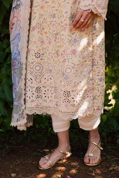Aabyaan | Shezlin Chikankari Eid Edit 26 | MEHERZAAD (AV-04)-Brand:Aabyaan-Type:Ladies Clothes-Light yellow-Chikankari-House of Maryam- Buy in UK, USA