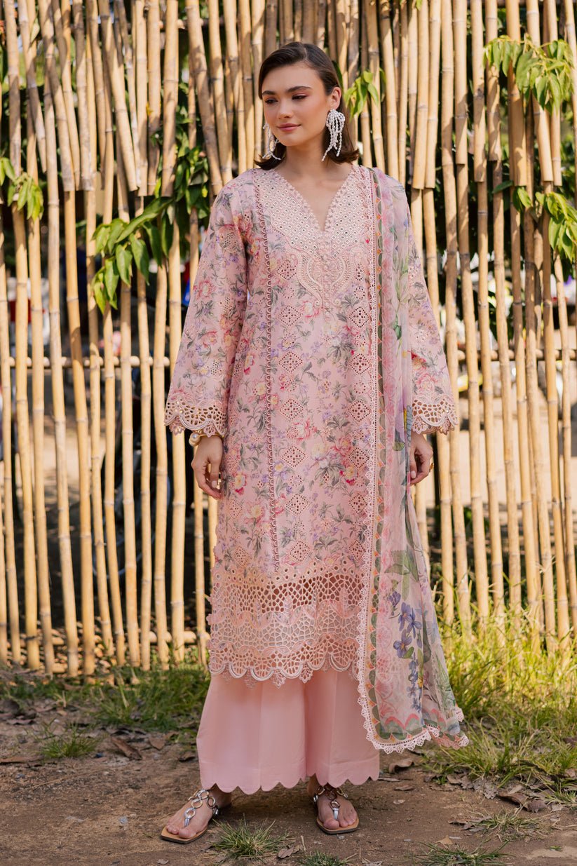 Aabyaan | Shezlin Chikankari Eid Edit 26 | NAQSH (AV-06)-Brand:Aabyaan-Type:Ladies Clothes-Light Peach Pink-Chikankari-House of Maryam- Buy in UK, USA