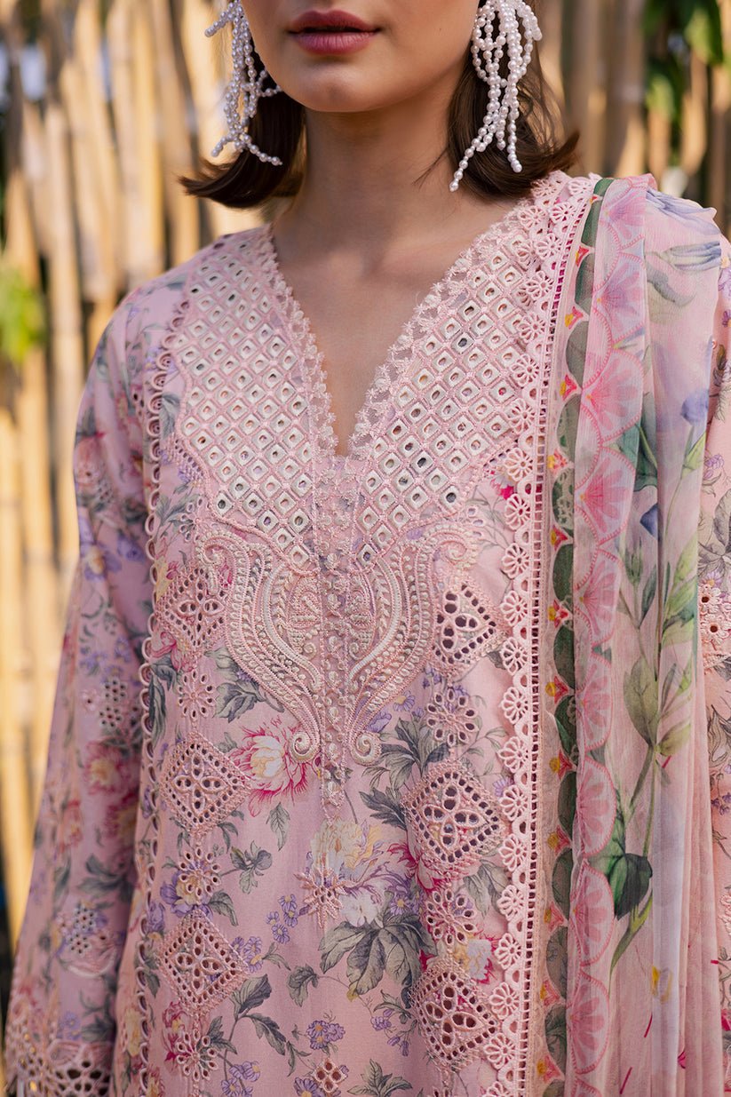 Aabyaan | Shezlin Chikankari Eid Edit 26 | NAQSH (AV-06)-Brand:Aabyaan-Type:Ladies Clothes-Light Peach Pink-Chikankari-House of Maryam- Buy in UK, USA