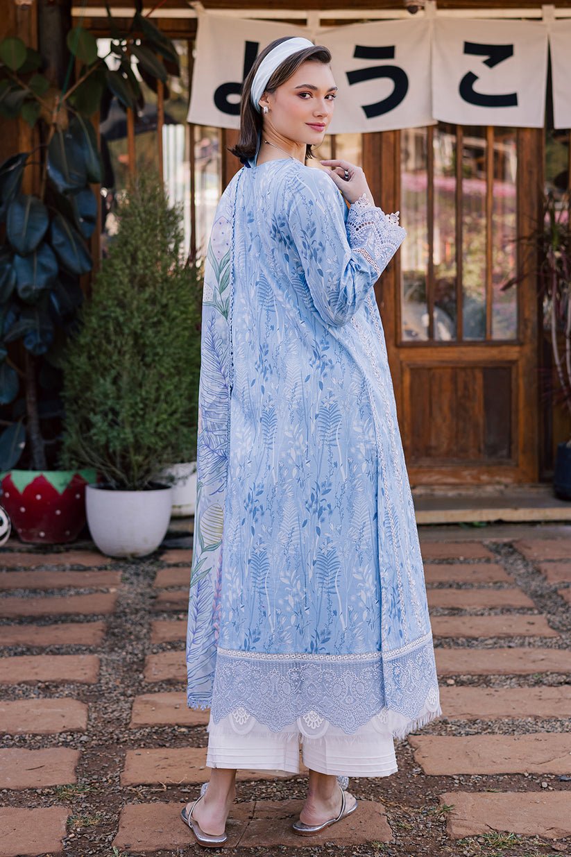 Aabyaan | Shezlin Chikankari Eid Edit 26 | SEREEN (AV-05)-Brand:Aabyaan-Type:Ladies Clothes-Denium Blue-Chikankari-House of Maryam- Buy in UK, USA