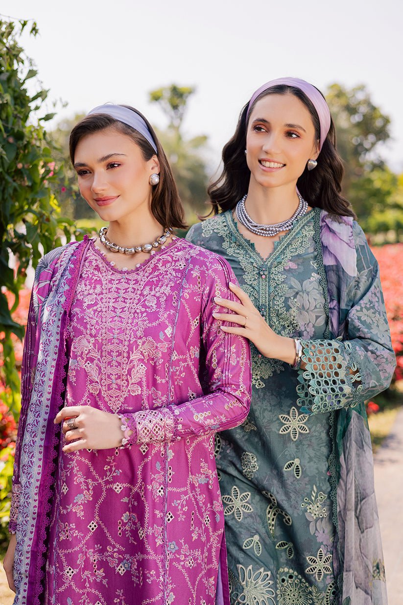 Aabyaan | Shezlin Chikankari Eid Edit 26 | ZARQAA (AV-11)-Brand:Aabyaan-Type:Ladies Clothes-Pinkish Purple-Chikankari-House of Maryam- Buy in UK, USA