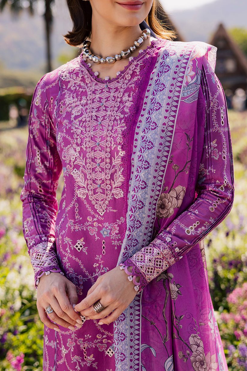 Aabyaan | Shezlin Chikankari Eid Edit 26 | ZARQAA (AV-11)-Brand:Aabyaan-Type:Ladies Clothes-Pinkish Purple-Chikankari-House of Maryam- Buy in UK, USA