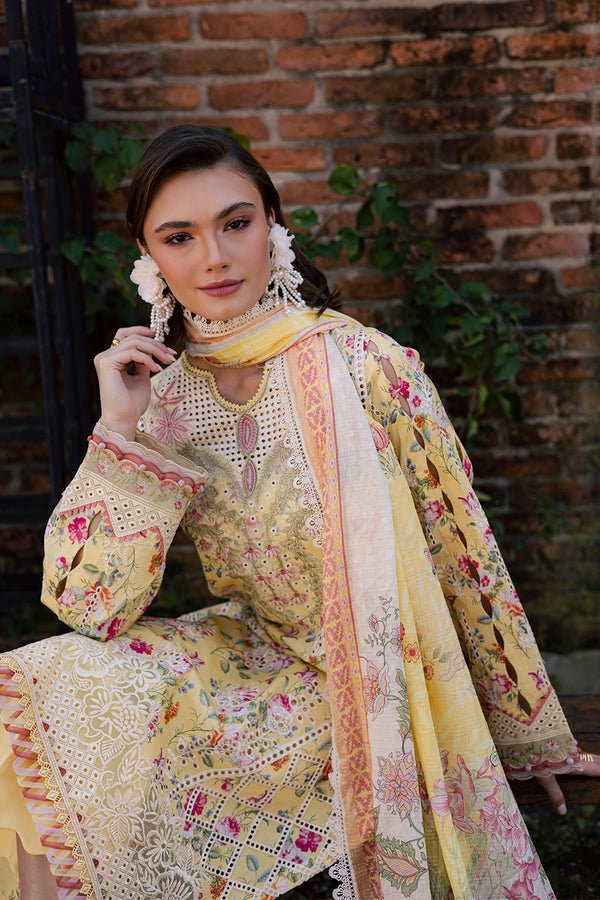 Aabyaan | Shezlin Chikankari Eid Edit 26 |ZEHRAAYE (AV-09)-Brand:Aabyaan-Type:Ladies Clothes-Dust Yellow-Chikankari-House of Maryam- Buy in UK, USA
