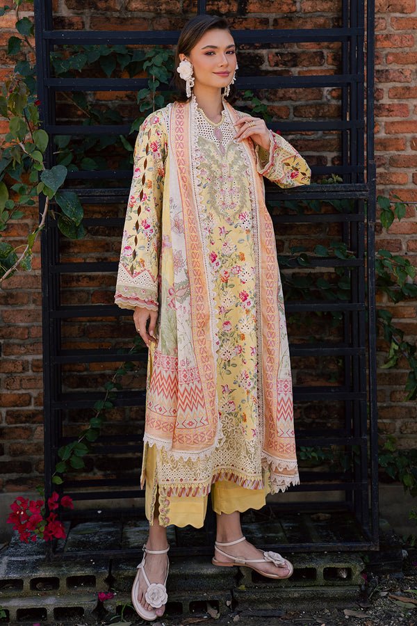 Aabyaan | Shezlin Chikankari Eid Edit 26 |ZEHRAAYE (AV-09)-Brand:Aabyaan-Type:Ladies Clothes-Dust Yellow-Chikankari-House of Maryam- Buy in UK, USA