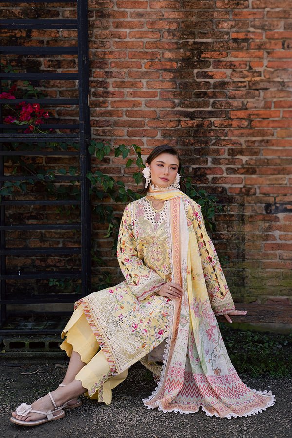 Aabyaan | Shezlin Chikankari Eid Edit 26 |ZEHRAAYE (AV-09)-Brand:Aabyaan-Type:Ladies Clothes-Dust Yellow-Chikankari-House of Maryam- Buy in UK, USA