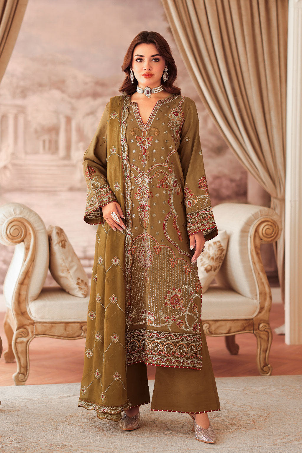 Ramsha | Aangan Luxury Raw silk | AA-210