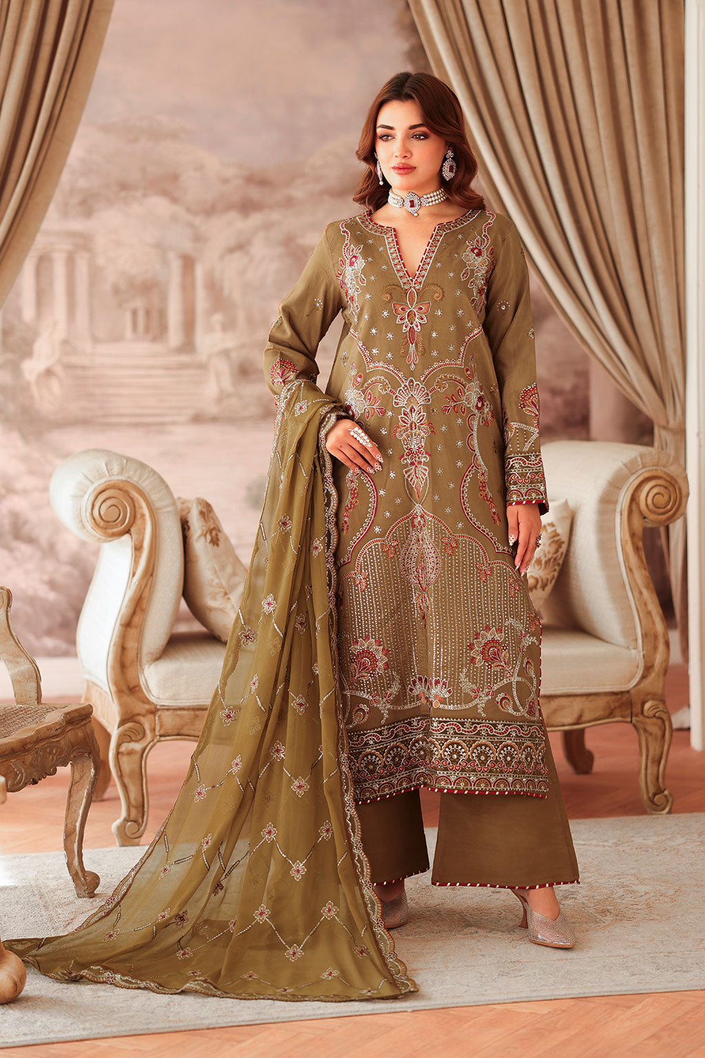 Ramsha | Aangan Luxury Raw silk | AA-210-3