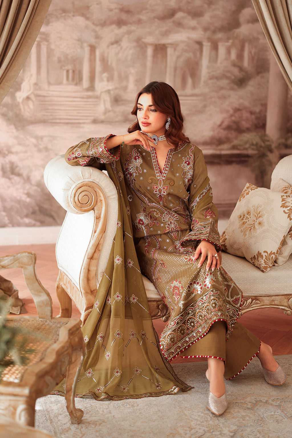 Ramsha | Aangan Luxury Raw silk | AA-210, image 5