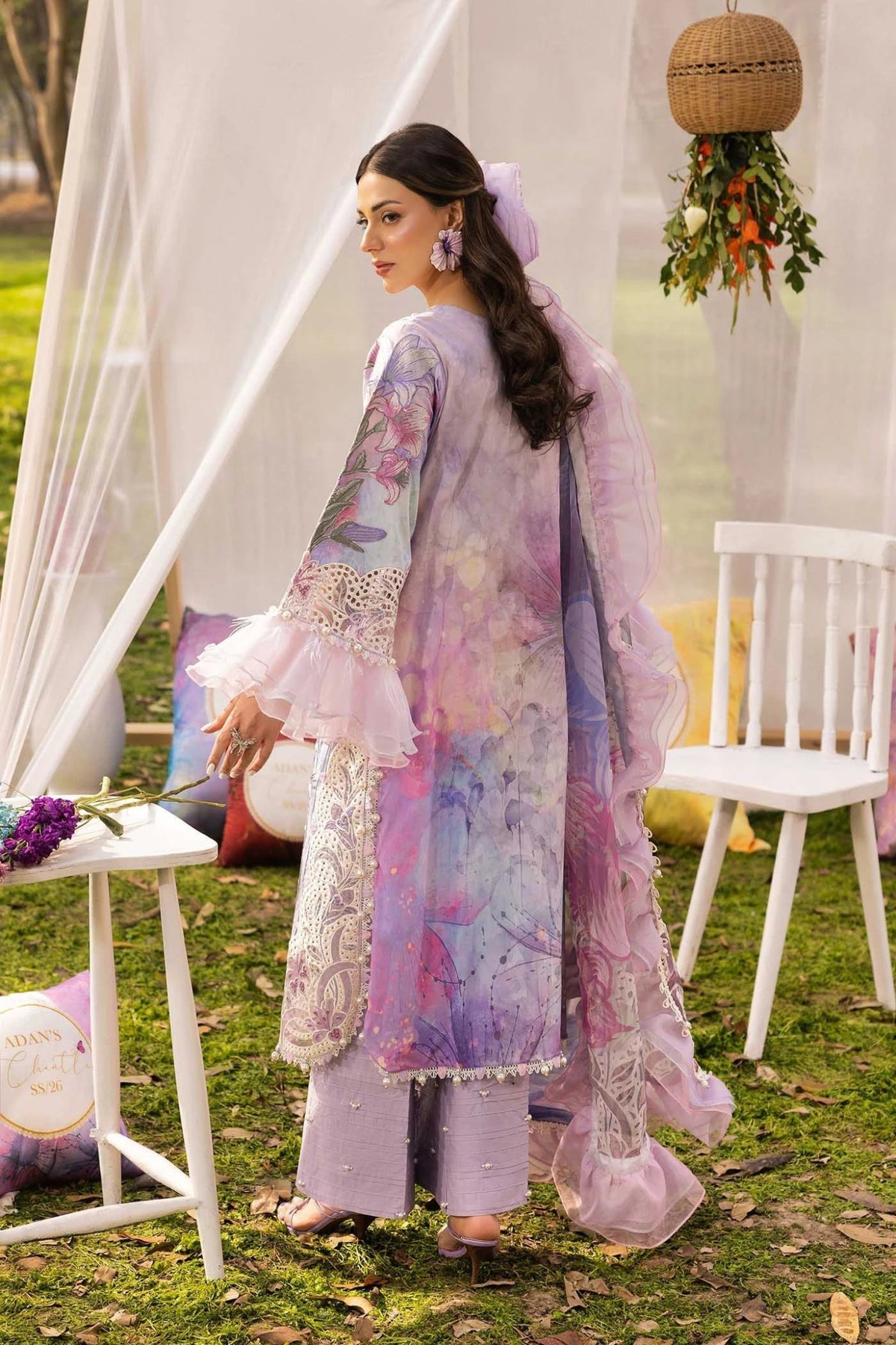 Adans Libas | Chantelle 26 | CHANTELLE 1750-Brand:Adans Libas-Type:Ladies Clothes-Lilac-Lawn-House of Maryam- Buy in UK, USA