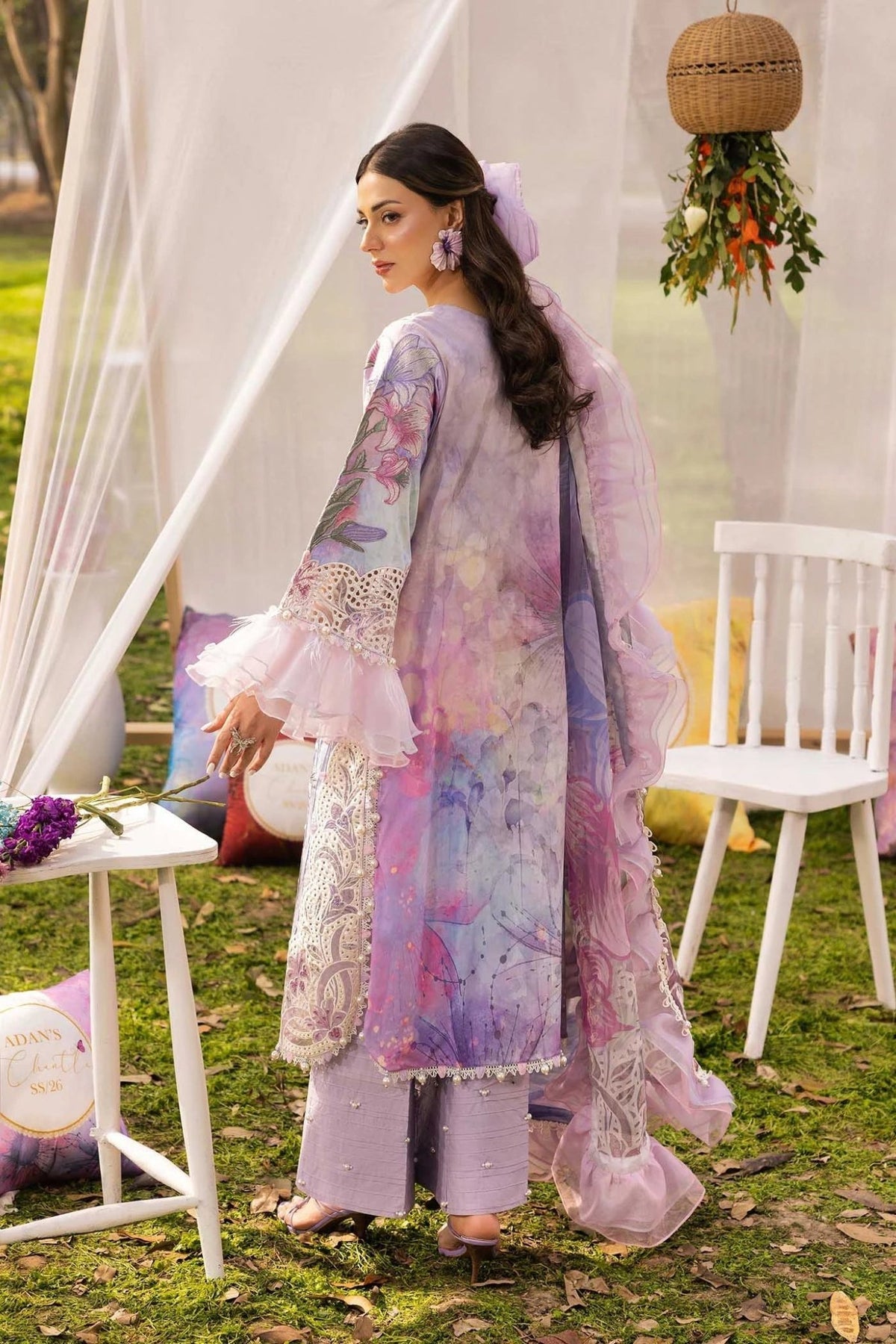 Adans Libas | Chantelle 26 | CHANTELLE 1750-Brand:Adans Libas-Type:Ladies Clothes-Lilac-Lawn-House of Maryam- Buy in UK, USA