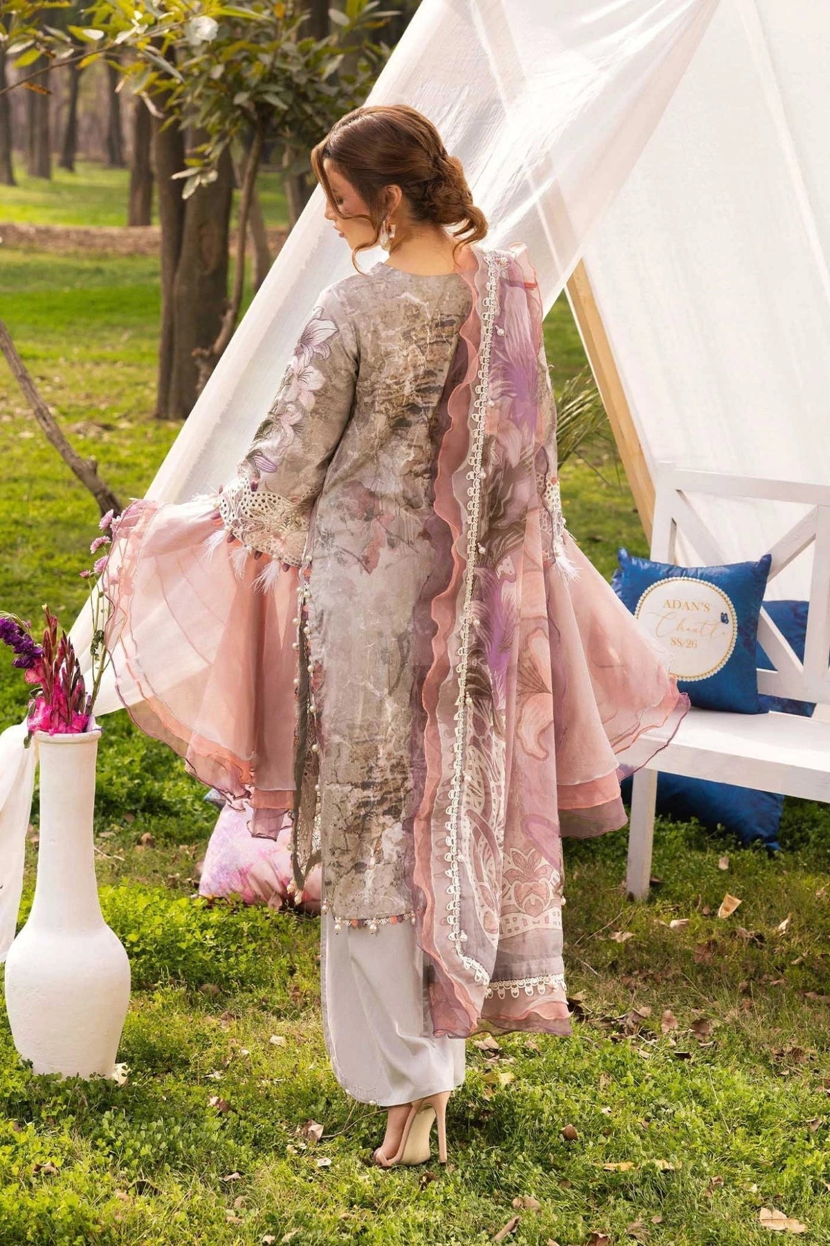 Adans Libas | Chantelle 26 | CHANTELLE 1755-Brand:Adans Libas-Type:Ladies Clothes-Coffee-Lawn-House of Maryam- Buy in UK, USA