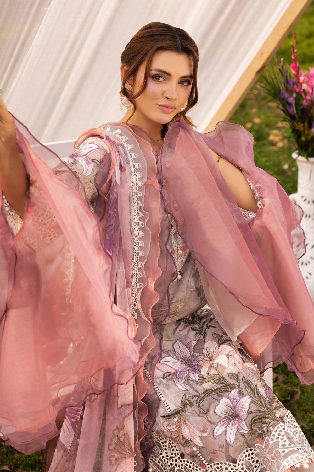 Adans Libas | Chantelle 26 | CHANTELLE 1755-Brand:Adans Libas-Type:Ladies Clothes-Coffee-Lawn-House of Maryam- Buy in UK, USA