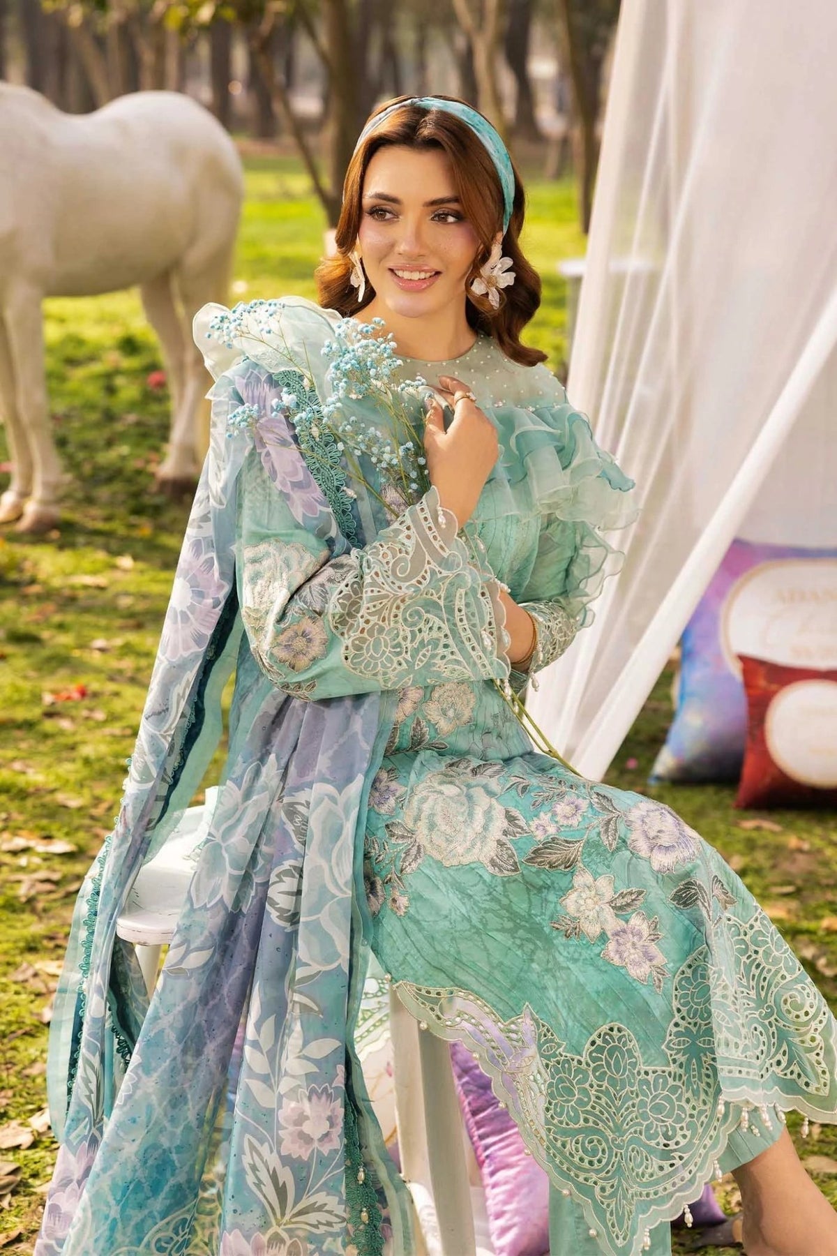 Adans Libas | Chantelle 26 | CHANTELLE 1756-Brand:Adans Libas-Type:Ladies Clothes-Pastel Blue-Lawn-House of Maryam- Buy in UK, USA