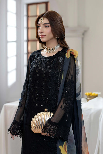 Adans Libas | Eid Festive Chiffon | EID FESTIVE 1791-Brand:Adans Libas-Type:Ladies Clothes-Black-Chiffon-House of Maryam- Buy in UK, USA