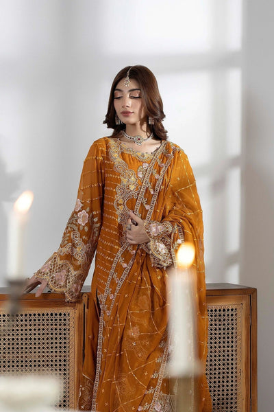 Adans Libas | Eid Festive Chiffon | EID FESTIVE 1792-Brand:Adans Libas-Type:Ladies Clothes-Dirty Orange-Chiffon-House of Maryam- Buy in UK, USA