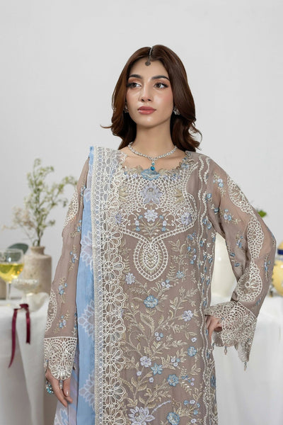 Adans Libas | Eid Festive Chiffon | EID FESTIVE 1797-Brand:Adans Libas-Type:Ladies Clothes-Soft Gray-Chiffon-House of Maryam- Buy in UK, USA