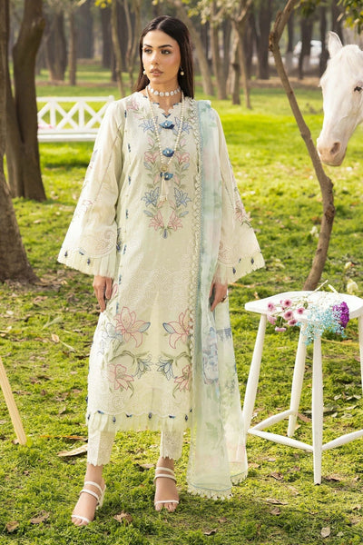 Adans Libas | Gardenia 26 | 1770-Brand:Adans Libas-Type:Ladies Clothes-Mint Gray-Lawn-House of Maryam- Buy in UK, USA