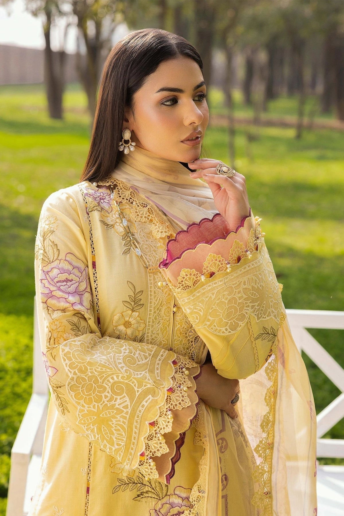 Adans Libas | Gardenia 26 | 1771-Brand:Adans Libas-Type:Ladies Clothes-Yellow-Lawn-House of Maryam- Buy in UK, USA