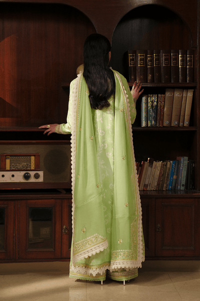 Afrozeh Ciel apple green embroidered lawn suit, photo 2