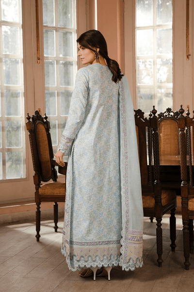 Afrozeh Fable ice blue embroidered lawn suit, photo 2