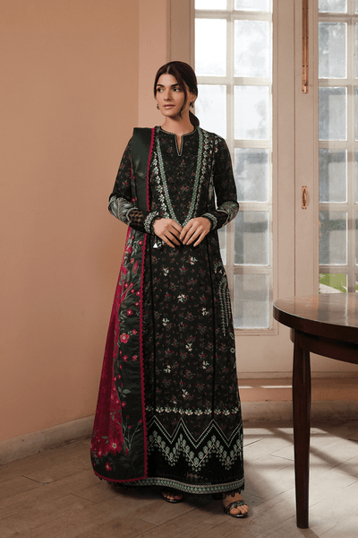 Afrozeh Faye black embroidered lawn suit