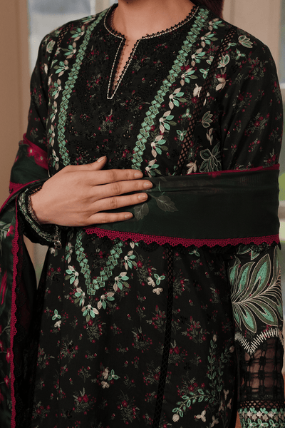 Afrozeh Faye black embroidered lawn suit, photo 5