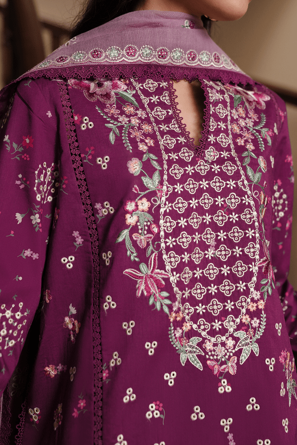 Afrozeh | Florette 26 | Lilace-Brand:Afrozeh-Type:Ladies Clothes-Magenta-Lawn-House of Maryam- Buy in UK, USA