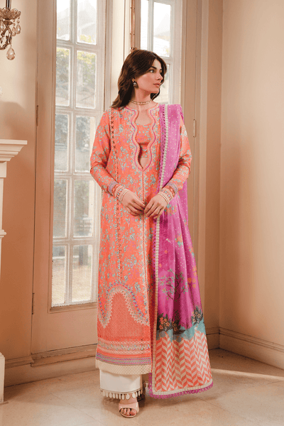 Afrozeh | Florette 26 | Nexa-Brand:Akbar Aslam-Type:Ladies Clothes-Pinkish Orange-Lawn-House of Maryam- Buy in UK, USA