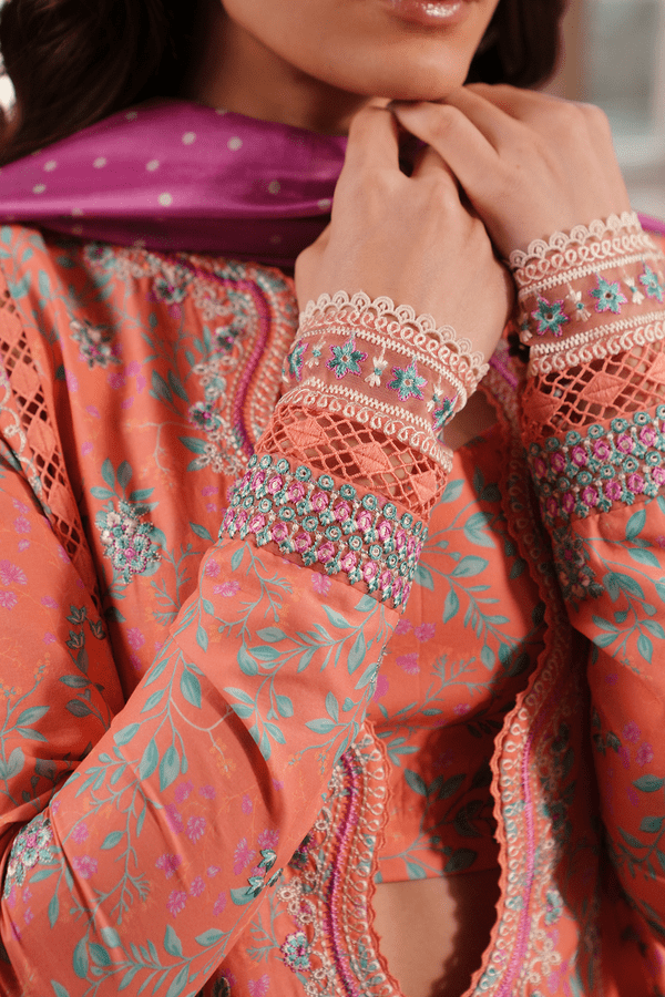 Afrozeh | Florette 26 | Nexa-Brand:Akbar Aslam-Type:Ladies Clothes-Pinkish Orange-Lawn-House of Maryam- Buy in UK, USA