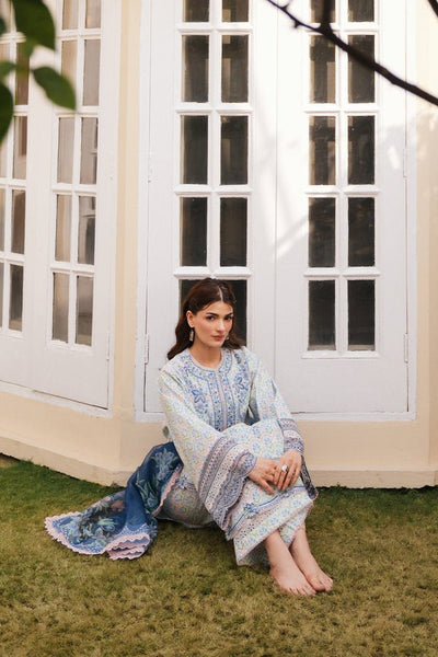 Afrozeh Sova white embroidered lawn suit, photo 5