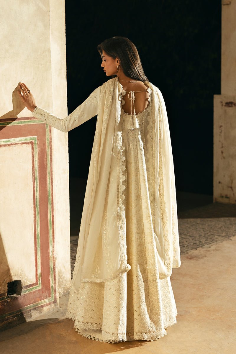 Afrozeh | Mulaqat Lawn 26 | Ishq-Brand:Afrozeh-Type:Ladies Clothes-Off White-Lawn-House of Maryam- Buy in UK, USA