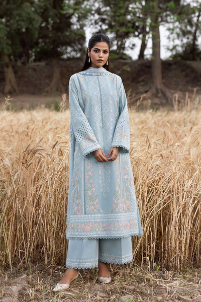 Afrozeh | Mulaqat Lawn 26 | Sukoon-Brand:Afrozeh-Type:Ladies Clothes-Silver Blue-Lawn-House of Maryam- Buy in UK, USA